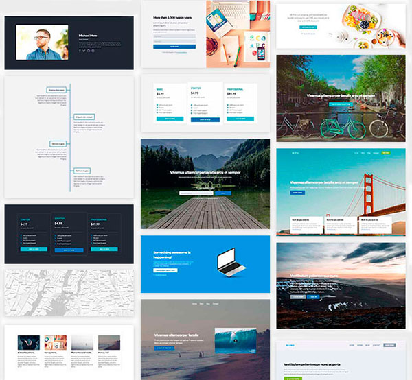 blocks to build webpages